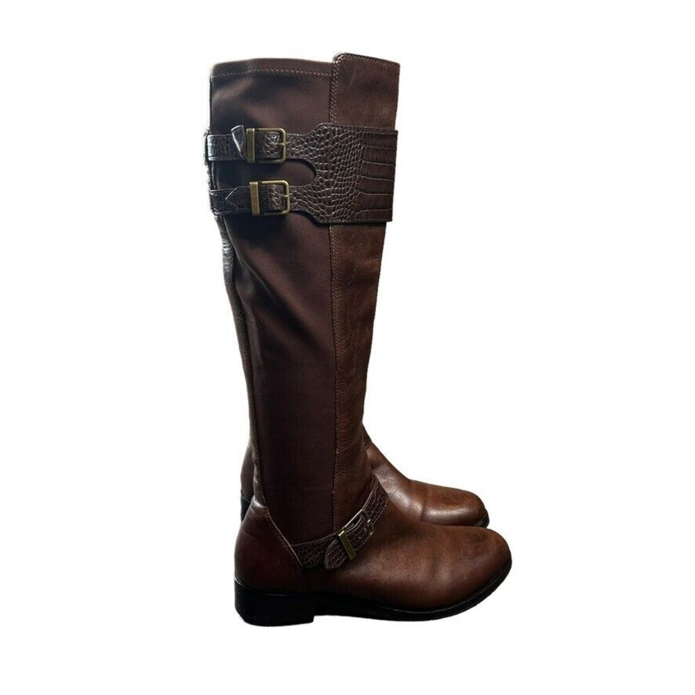 Cole Haan Tennley Buckle Boot Riding Boot Brown Size 6.5